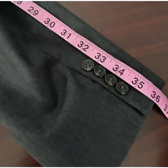 Lauren Ralph Lauren 100% Wool Blazer Jacket Men's Sz 46L Gray 2 Button - Picture 11 of 15